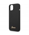 Guess GUHCP14MSLSMK iPhone 14 Plus 6.7 "black / black hard case Silicone Vintage Gold Logo