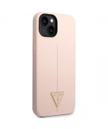 Guess GUHCP14MSLTGP iPhone 14 Plus 6.7" pink/pink hardcase Silicone Triangle