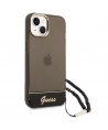 Guess GUHCP14SHGCOHK iPhone 14 6.1 "black / black hardcase Translucent Pearl Strap