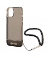 Guess GUHCP14SHGCOHK iPhone 14 6.1 "black / black hardcase Translucent Pearl Strap