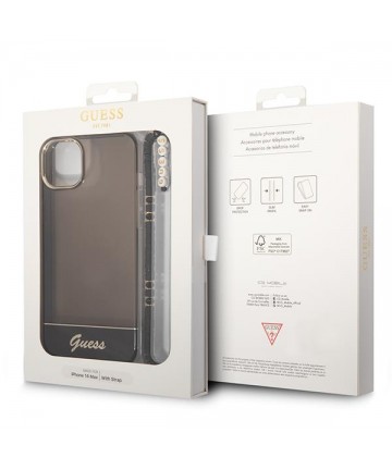 Guess GUHCP14SHGCOHK iPhone 14 6.1 "black / black hardcase Translucent Pearl Strap