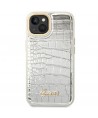 Guess GUHCP14SHGCRHS iPhone 14 6.1 "silver / silver hardcase Croco Collection