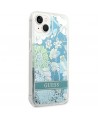 Guess GUHCP14SLFLSN iPhone 14 6.1 "green / green hardcase Flower Liquid Glitter