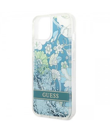 Guess GUHCP14SLFLSN iPhone 14 6.1 "green / green hardcase Flower Liquid Glitter