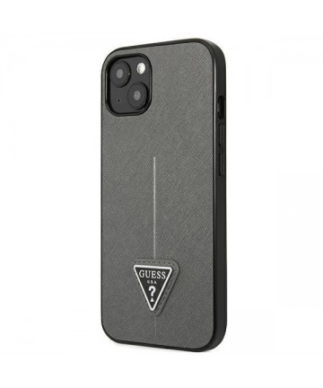 Guess GUHCP14SPSATLG iPhone 14 6.1 "silver / silver hardcase SaffianoTriangle Logo