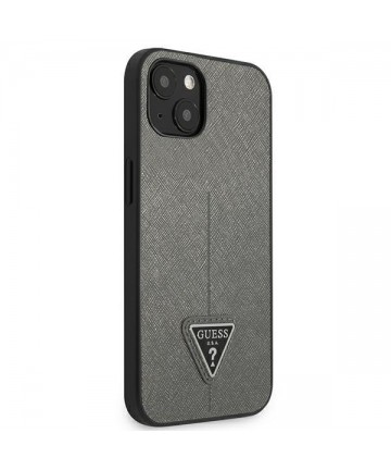 Guess GUHCP14SPSATLG iPhone 14 6.1 "silver / silver hardcase SaffianoTriangle Logo