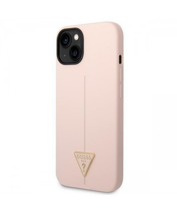 Guess GUHCP14SSLTGP iPhone 14 6.1" pink/pink hardcase Silicone Triangle