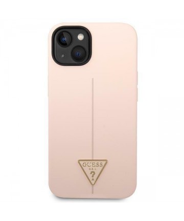 Guess GUHCP14SSLTGP iPhone 14 6.1" pink/pink hardcase Silicone Triangle