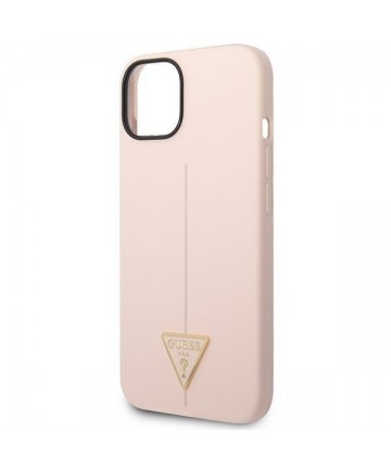 Guess GUHCP14SSLTGP iPhone 14 6.1" pink/pink hardcase Silicone Triangle