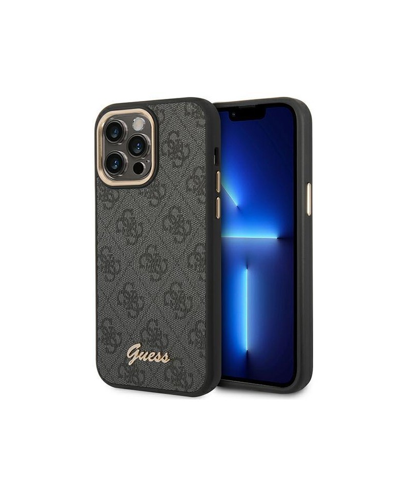 Guess GUHCP14XHG4SHK iPhone 14 Pro Max 6.7 "black / black hard case 4G Vintage Gold Logo
