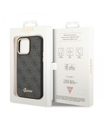 Guess GUHCP14XHG4SHK iPhone 14 Pro Max 6.7 "black / black hard case 4G Vintage Gold Logo
