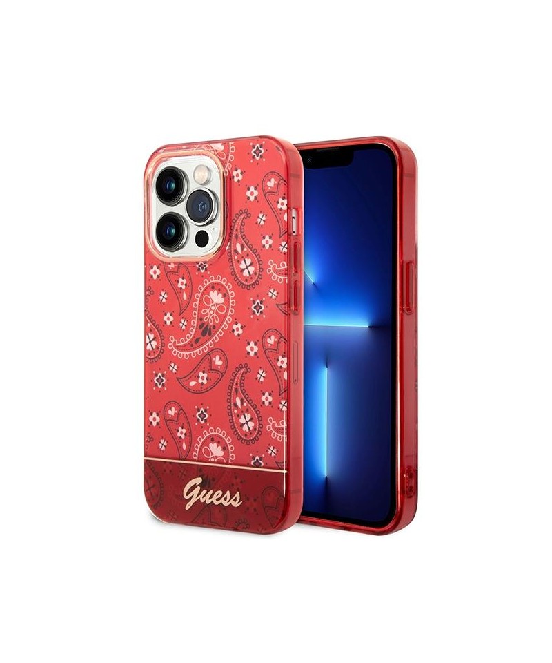 Guess GUHCP14XHGBNHR iPhone 14 Pro Max 6.7" red/red hardcase Bandana Paisley
