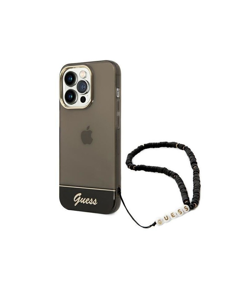Guess GUHCP14XHGCOHK iPhone 14 Pro Max 6,7 "black / black hardcase Translucent Pearl Strap