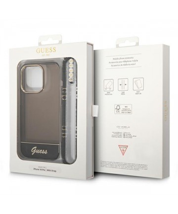 Guess GUHCP14XHGCOHK iPhone 14 Pro Max 6,7 "black / black hardcase Translucent Pearl Strap