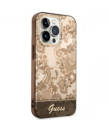 Guess GUHCP14XHGPLHC iPhone 14 Pro Max 6.7" ocher hardcase Porcelain Collection
