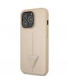 Guess GUHCP14XPSATLE iPhone 14 Pro Max 6,7 "beige / beige hardcase SaffianoTriangle Logo