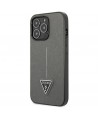 Guess GUHCP14XPSATLG iPhone 14 Pro Max 6.7 "silver / silver hardcase SaffianoTriangle Logo