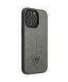 Guess GUHCP14XPSATLG iPhone 14 Pro Max 6.7 "silver / silver hardcase SaffianoTriangle Logo