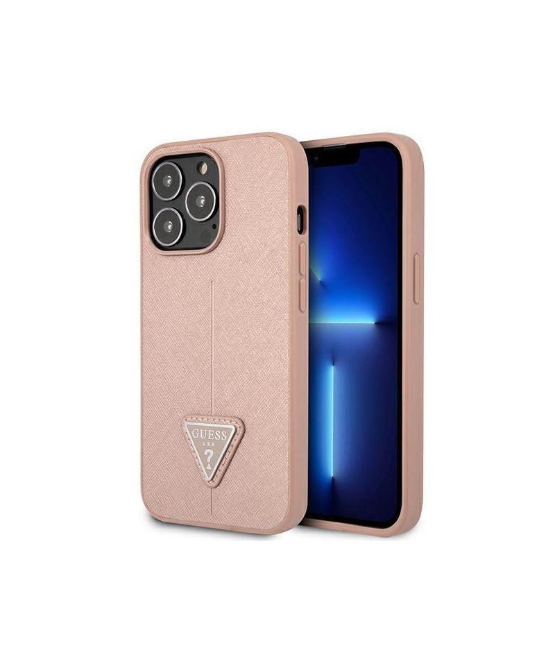 Guess GUHCP14XPSATLP iPhone 14 Pro Max 6,7 "pink / pink hardcase SaffianoTriangle Logo