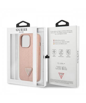 Guess GUHCP14XPSATLP iPhone 14 Pro Max 6,7 "pink / pink hardcase SaffianoTriangle Logo