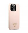 Guess GUHCP14XSLTGP iPhone 14 Pro Max 6.7" pink/pink hardcase Silicone Triangle