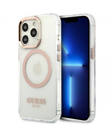 Guess GUHMP13XHTRMD iPhone 13 Pro Max 6.7 "gold / gold hard case Metal Outline Magsafe