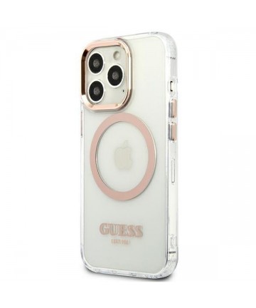 Guess GUHMP13XHTRMD iPhone 13 Pro Max 6.7 "gold / gold hard case Metal Outline Magsafe