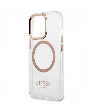 Guess GUHMP13XHTRMD iPhone 13 Pro Max 6.7 "gold / gold hard case Metal Outline Magsafe