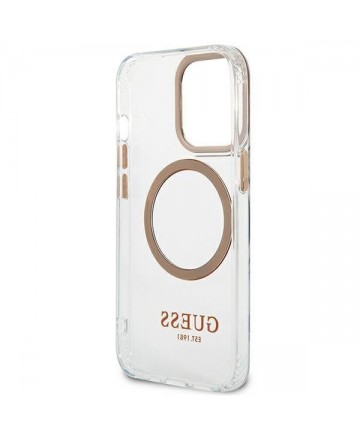 Guess GUHMP13XHTRMD iPhone 13 Pro Max 6.7 "gold / gold hard case Metal Outline Magsafe