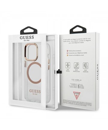Guess GUHMP13XHTRMD iPhone 13 Pro Max 6.7 "gold / gold hard case Metal Outline Magsafe