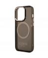 Guess GUHMP14LHTCMK iPhone 14 Pro 6.1" black/black hard case Gold Outline Translucent MagSafe