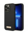 Guess GUHMP14LSBPLK iPhone 14 Pro 6.1" black/black hard case Silicone Logo Plate MagSafe