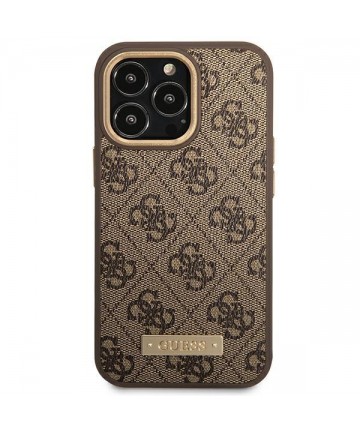 Guess GUHMP14LU4GPRW iPhone 14 Pro 6.1 "brown / brown hard case 4G Logo Plate MagSafe