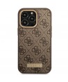 Guess GUHMP14LU4GPRW iPhone 14 Pro 6.1 "brown / brown hard case 4G Logo Plate MagSafe