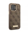 Guess GUHMP14LU4GPRW iPhone 14 Pro 6.1 "brown / brown hard case 4G Logo Plate MagSafe