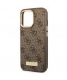 Guess GUHMP14LU4GPRW iPhone 14 Pro 6.1 "brown / brown hard case 4G Logo Plate MagSafe