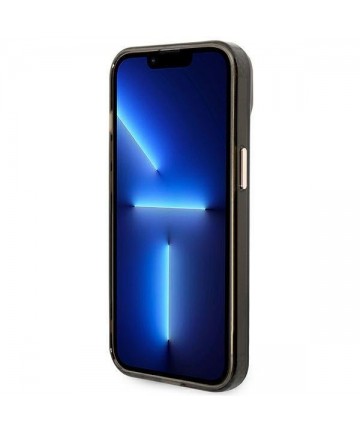 Guess GUHMP14MHTCMK iPhone 14 Plus 6.7" black/black hard case Gold Outline Translucent MagSafe