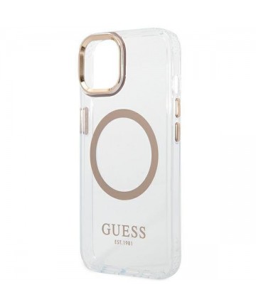 Guess GUHMP14MHTRMD iPhone 14 Plus 6.7 "gold / gold hard case Metal Outline Magsafe