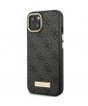Guess GUHMP14MU4GPRK iPhone 14 Plus 6.7 "black / black hard case 4G Logo Plate MagSafe