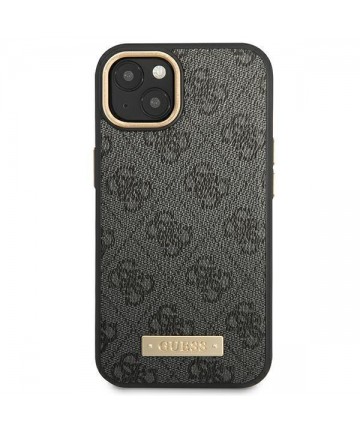 Guess GUHMP14MU4GPRK iPhone 14 Plus 6.7 "black / black hard case 4G Logo Plate MagSafe