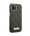 Guess GUHMP14MU4GPRK iPhone 14 Plus 6.7 "black / black hard case 4G Logo Plate MagSafe