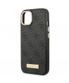 Guess GUHMP14MU4GPRK iPhone 14 Plus 6.7 "black / black hard case 4G Logo Plate MagSafe