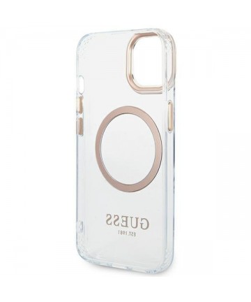 Guess GUHMP14SHTRMD iPhone 14 6.1 "gold / gold hard case Metal Outline Magsafe
