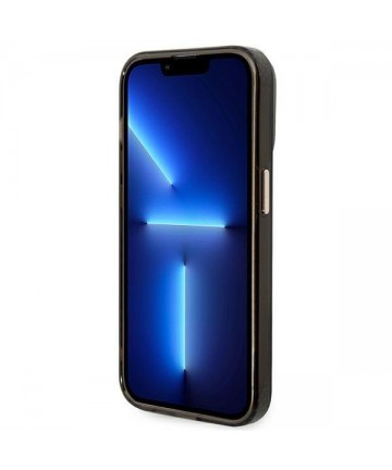Guess GUHMP14XHTCMK iPhone 14 Pro Max 6.7" black/black hard case Gold Outline Translucent MagSafe
