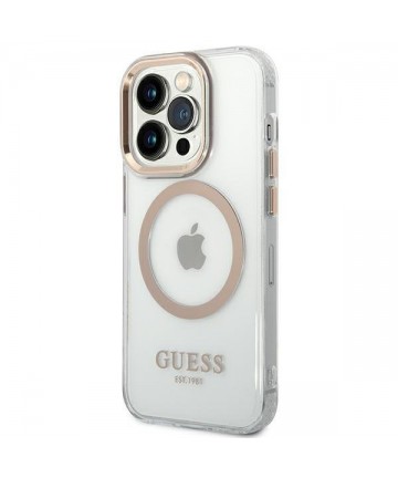 Guess GUHMP14XHTRMD iPhone 14 Pro Max 6.7 "gold / gold hard case Metal Outline Magsafe