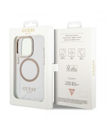 Guess GUHMP14XHTRMD iPhone 14 Pro Max 6.7 "gold / gold hard case Metal Outline Magsafe