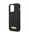 Guess GUHMP14XSBPLK iPhone 14 Pro Max 6.7" black/black hard case Silicone Logo Plate MagSafe
