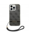 Guess GUOHCP14LH4STK iPhone 14 Pro 6.1 "black / black hardcase 4G Print Strap