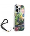 Guess GUOHCP14LHFLSB iPhone 14 Pro 6.1 "blue / blue hardcase Flower Strap
