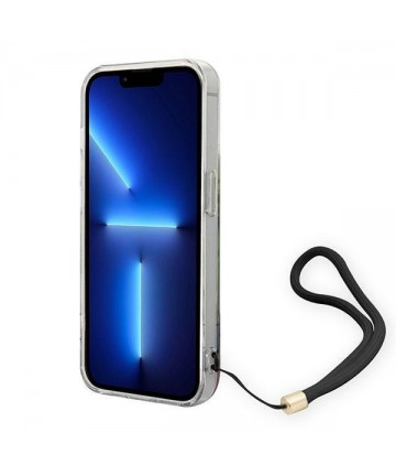 Guess GUOHCP14LHFLSB iPhone 14 Pro 6.1 "blue / blue hardcase Flower Strap